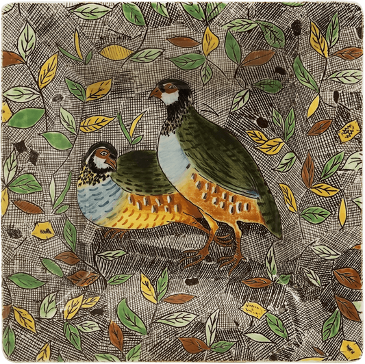 Large Square Candy Tray Partridge