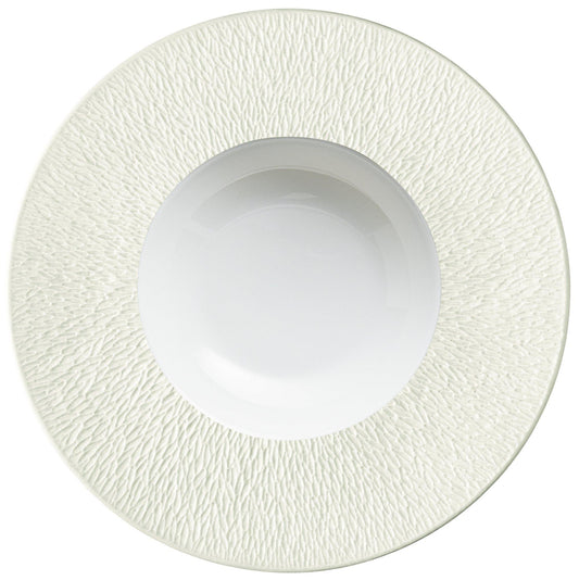 Mineral Irise Shell - Deep Plate with Engraved Rim 10.6 in