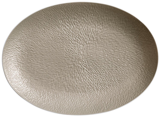 Mineral Irise Warm Grey - Oval Platter 14.2 in