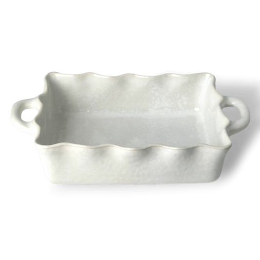 White Ruffled Baker