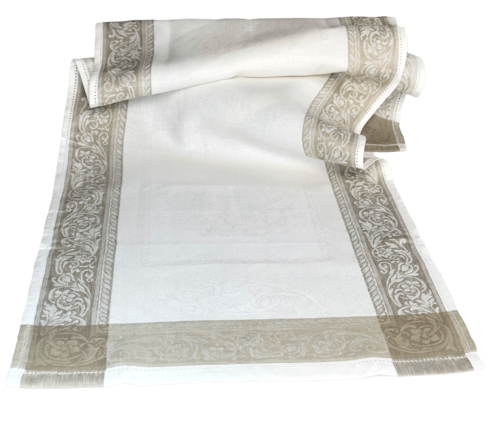 White/Tan Table Runner
