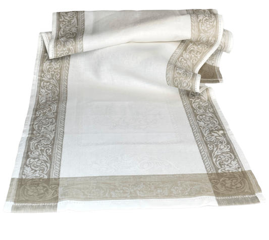 White/Tan Table Runner