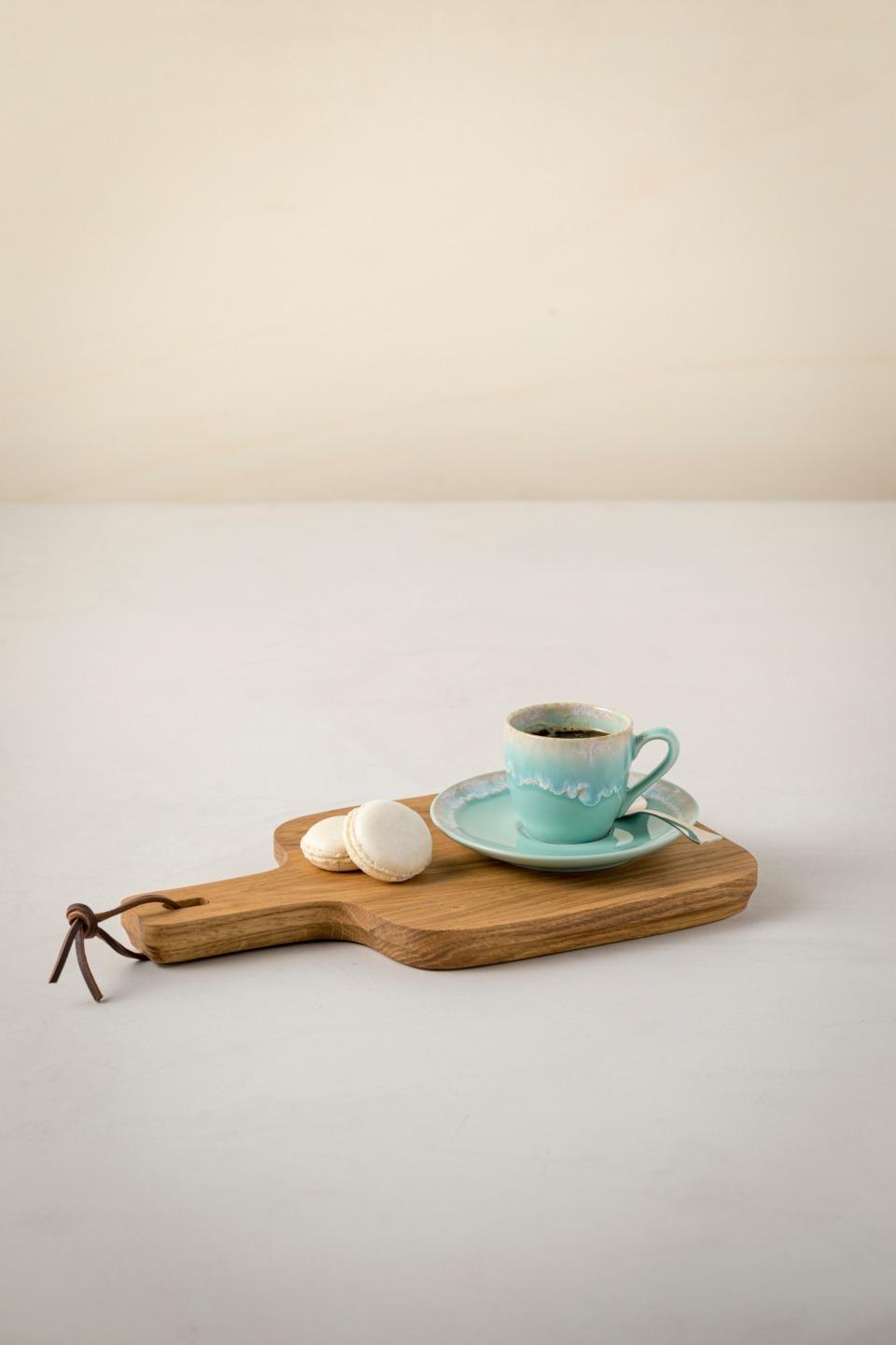 Coffee Cup and Saucer 3 oz., Aqua