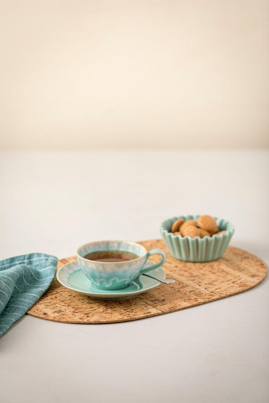 Tea Cup and Saucer 7 oz., Aqua