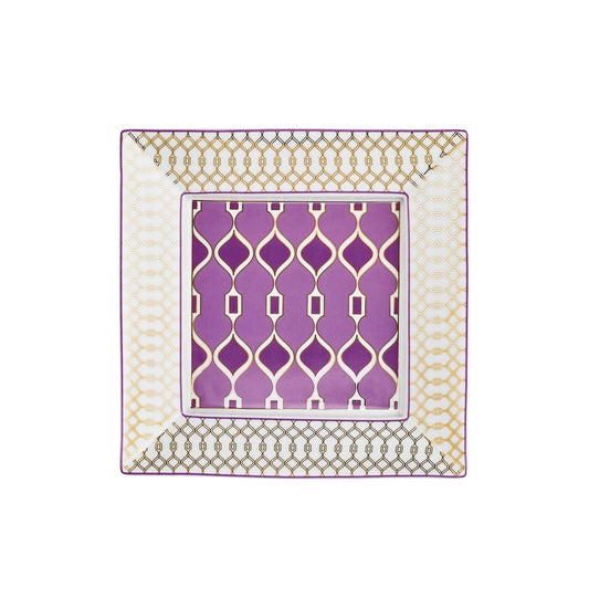 Raynaud Mosaic - Square Trinket Tray Palmyre Pink 6.69 x 6.69 in in a gift box