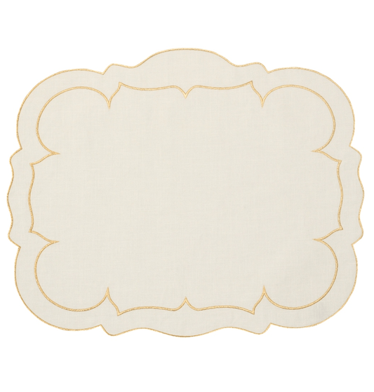 Ivory w/ Gold - Set of 2