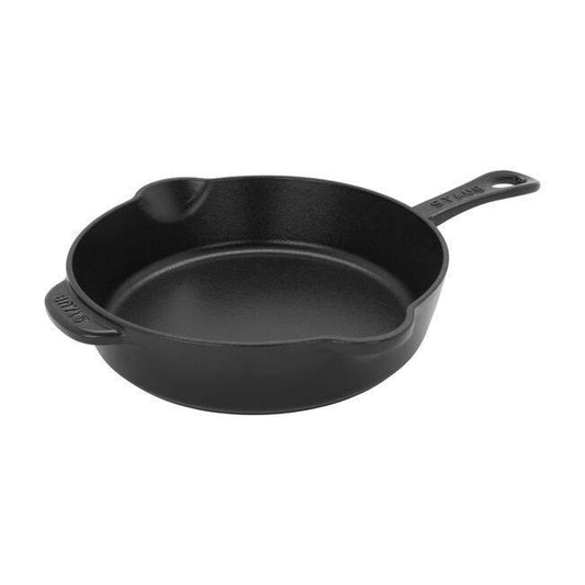 Staub Cast Iron 8.5-inch, Traditional Deep Skillet, Black Matte
