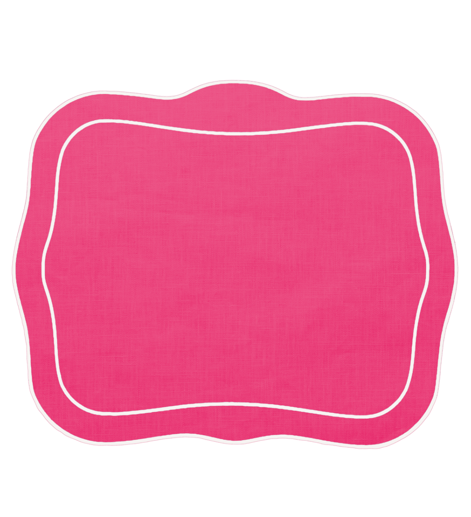 Patrician Linen Mat Fuchsia - Set of 2