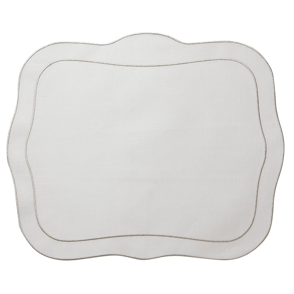 White with Platinum - Set of 2