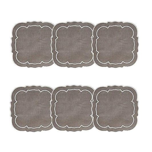Charcoal / White - Boxed Set of 6