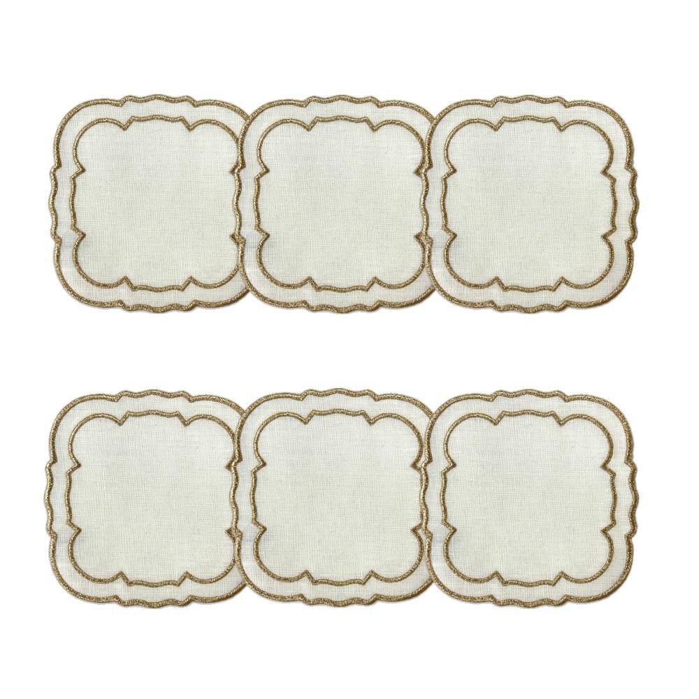 Ivory with Gold - Boxed Set of 6