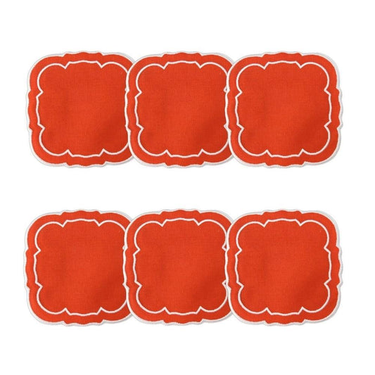 Orange / White - Boxed Set of 6
