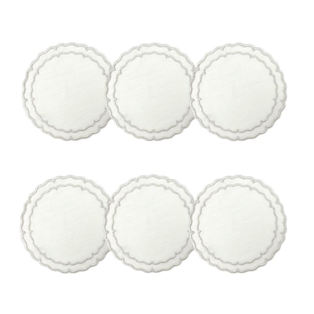 White with Platinum - Boxed Set of 6
