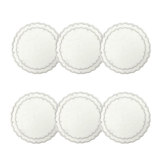 White with Platinum - Boxed Set of 6