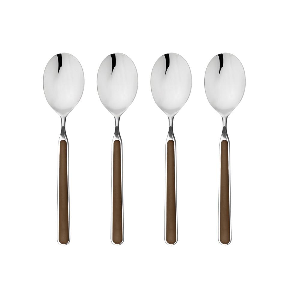 American Coffee Spoons Set 4 Pcs Tobacco