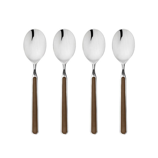 American Coffee Spoons Set 4 Pcs Tobacco