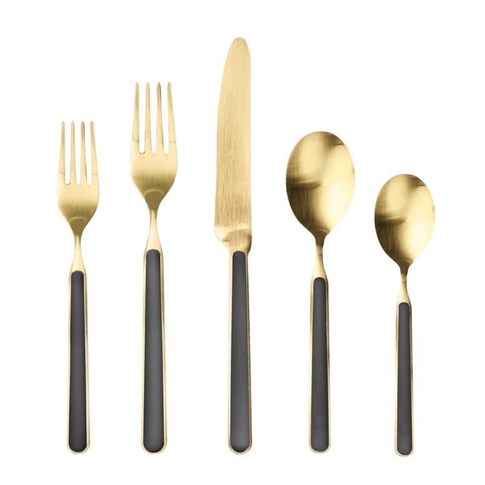 Cutlery Set 20 Pcs Ice Oro Black