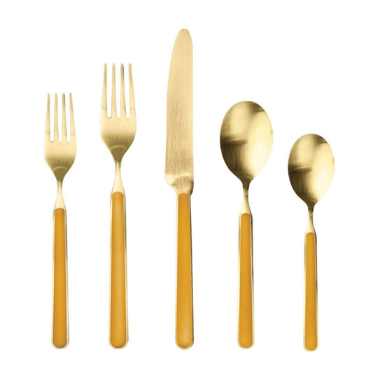 Cutlery Set 20 Pcs Ice Oro Mustard