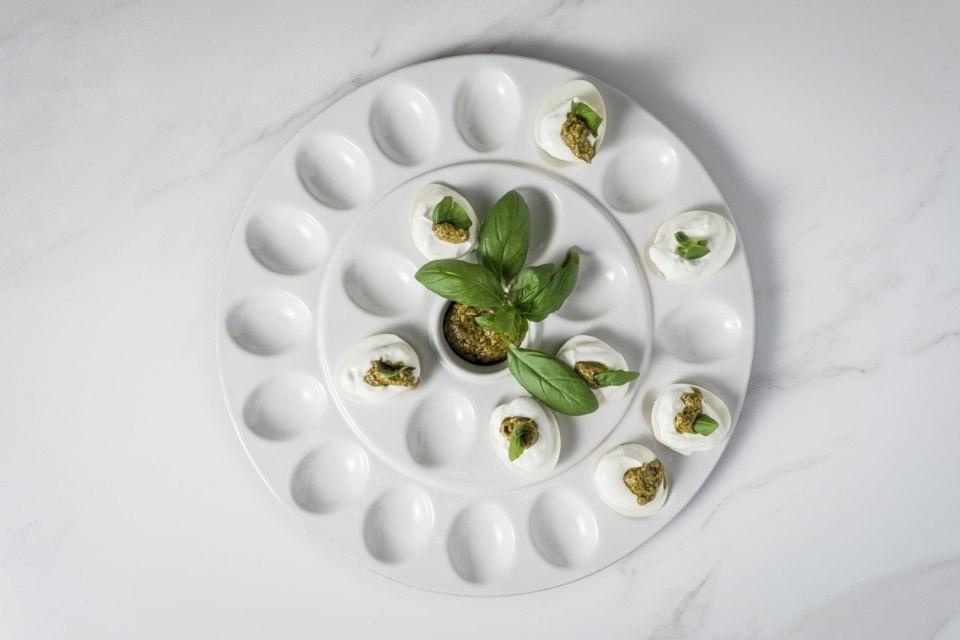 Egg Platter 13", White