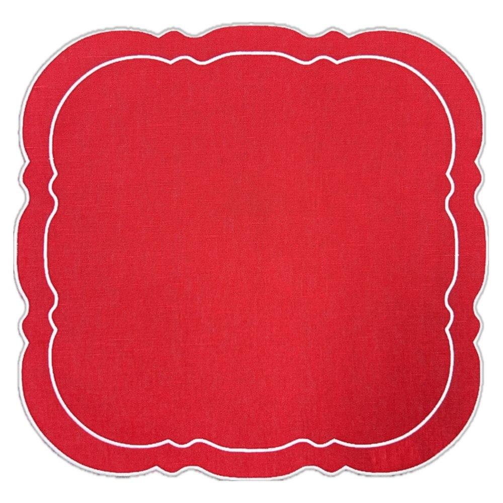 Red Red with White - Set of 2