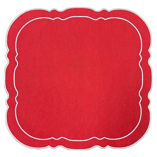 Red Red with White - Set of 2