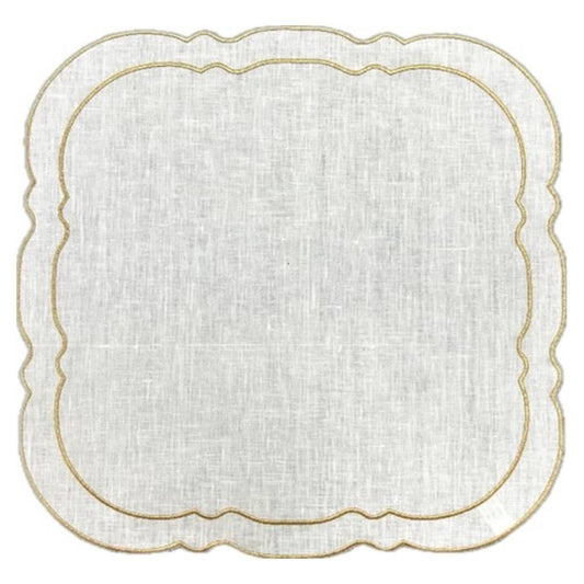 White with Gold - Set of 2