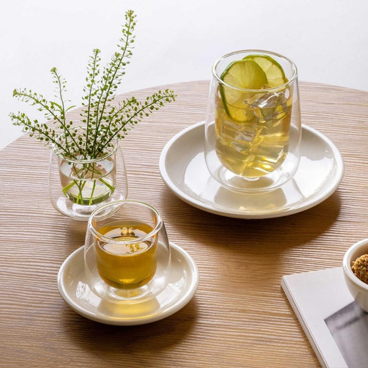 Latte Glass L No Handle Pair