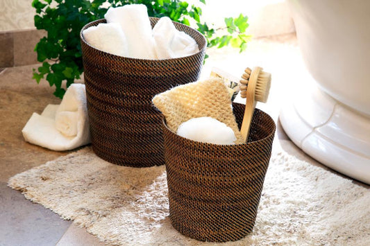Calaisio Handwoven Bathroom Waste Basket