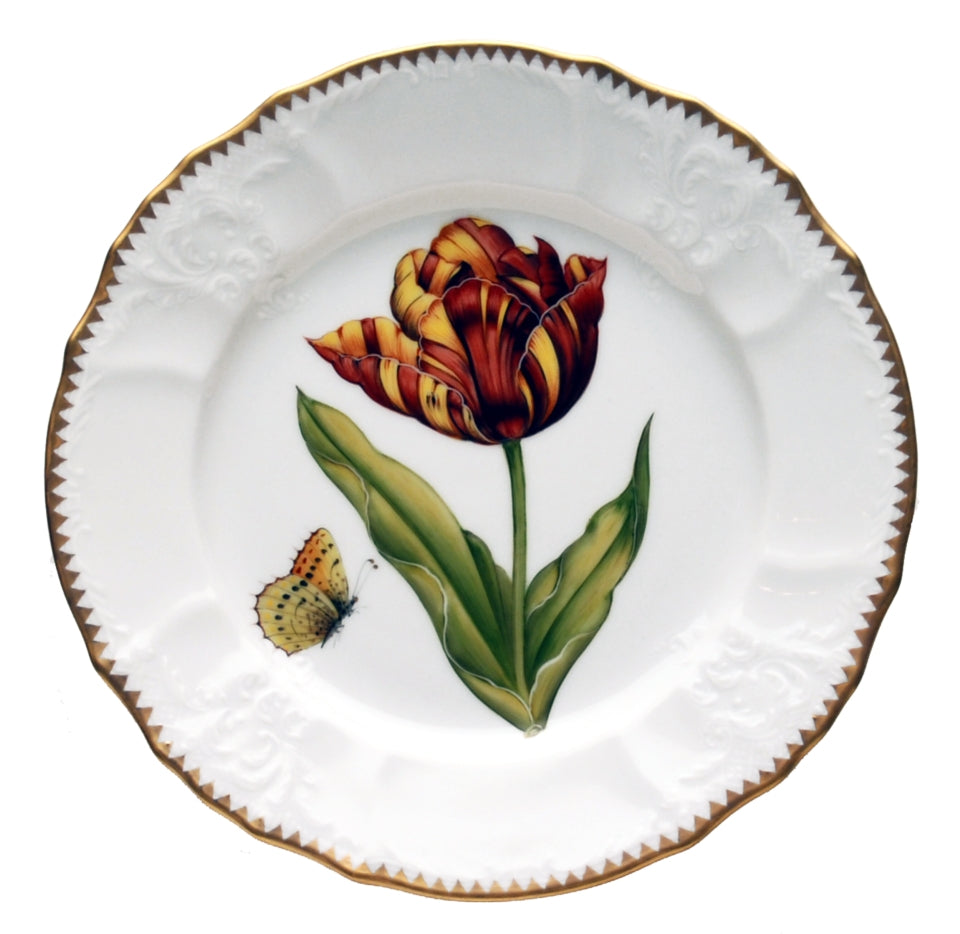 Red, Yellow, & Orange Tulip Salad Plate