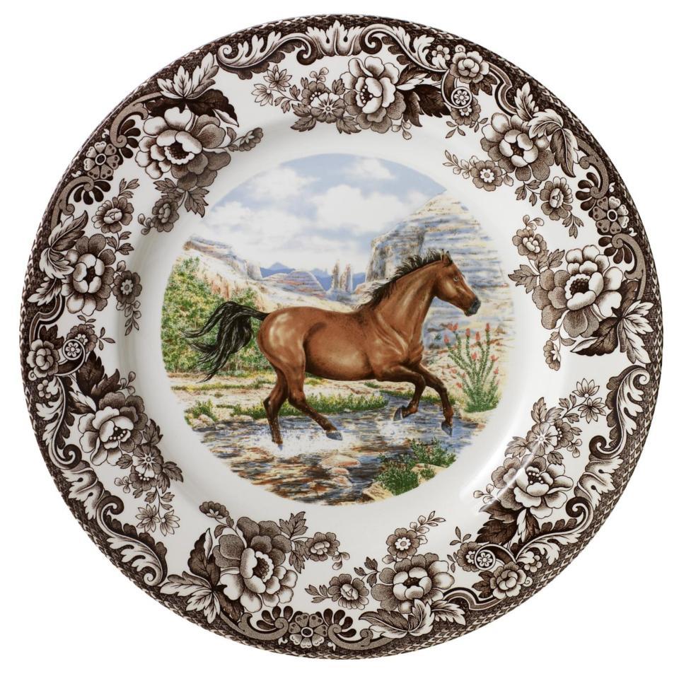 Woodland Horses DINNER PLATE 10.5" AMER QTR