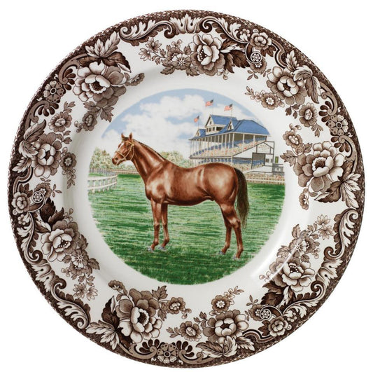 Woodland Horses DINNER PLATE 10.5" THOROUGHBRED