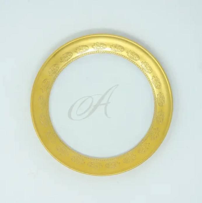 Vetro Gold Monogram Bread/Canape Plate, E