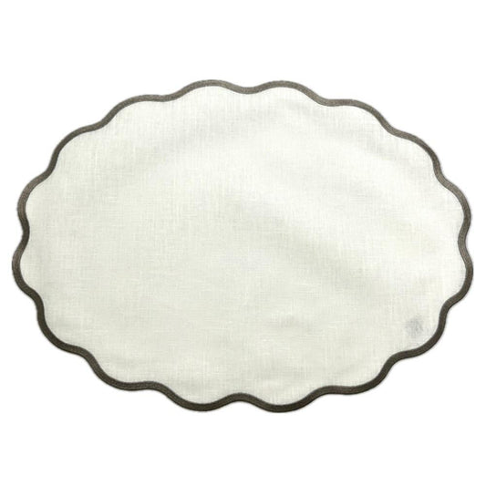 White/Taupe - Set of 2