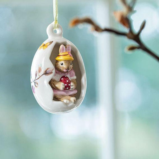 Ornament - Anna in Egg Red Blossoms
