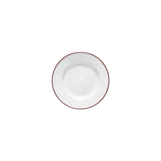 Bread Plate 6", White-red