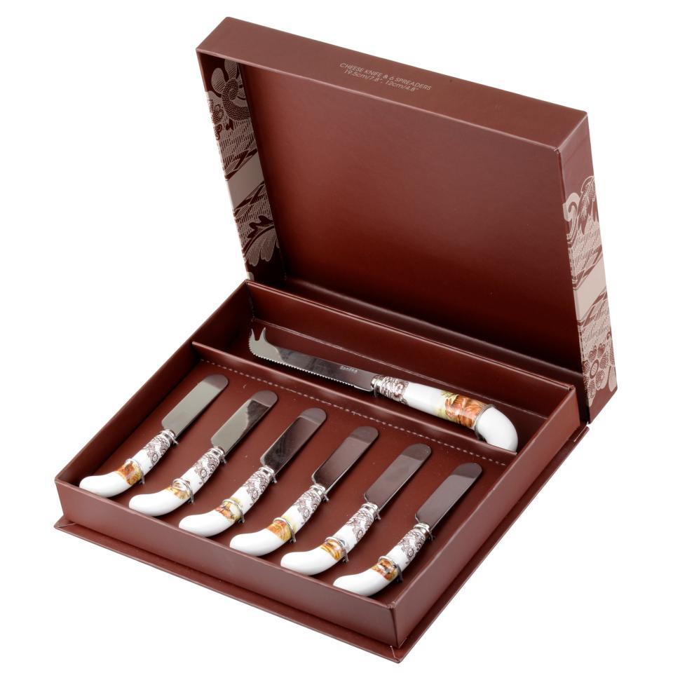 Cheese Knife & 6 Spreaders