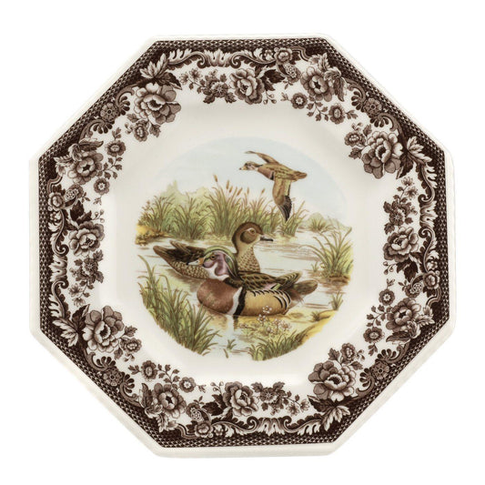 OCTAGONAL PLATE 9.5" WOOD DUCK