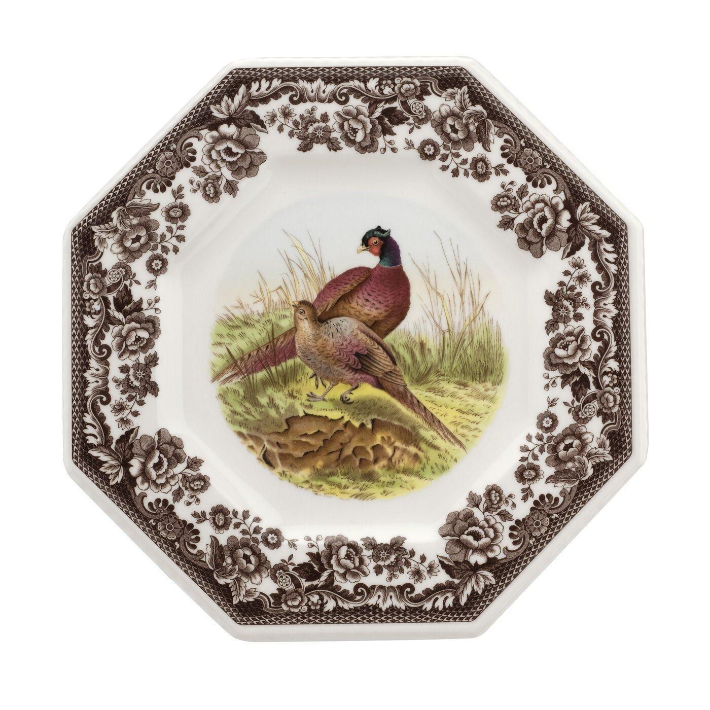 OCTAGONAL PLATE 9.5" PHEASANT