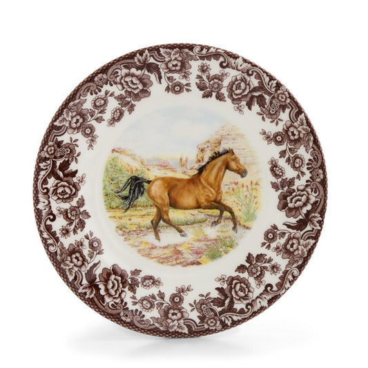 Woodland Horses SALAD PLATE  8" QUARTER HORSE