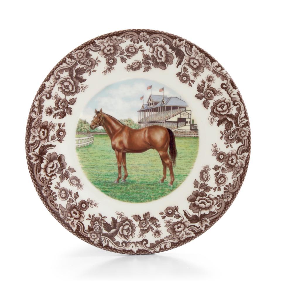 Woodland Horses SALAD PLATE  8" THOROUGHBRED