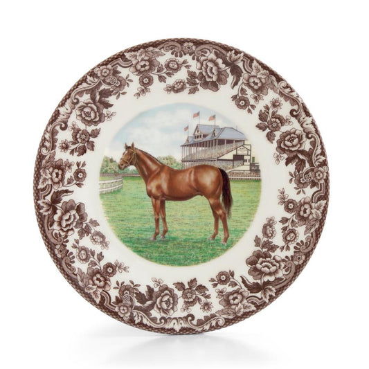 Woodland Horses SALAD PLATE  8" THOROUGHBRED