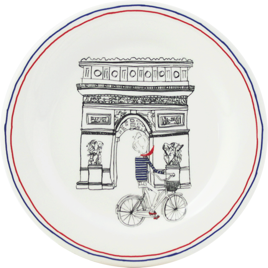 assorted Canape Plates, Set of 4