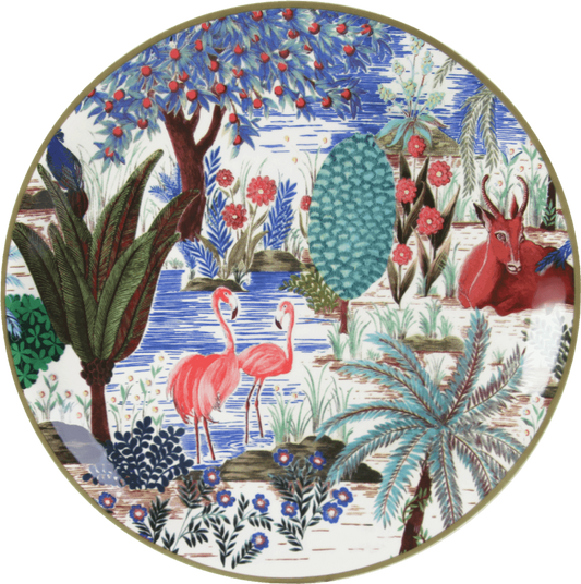 Canape Plate Flamingo