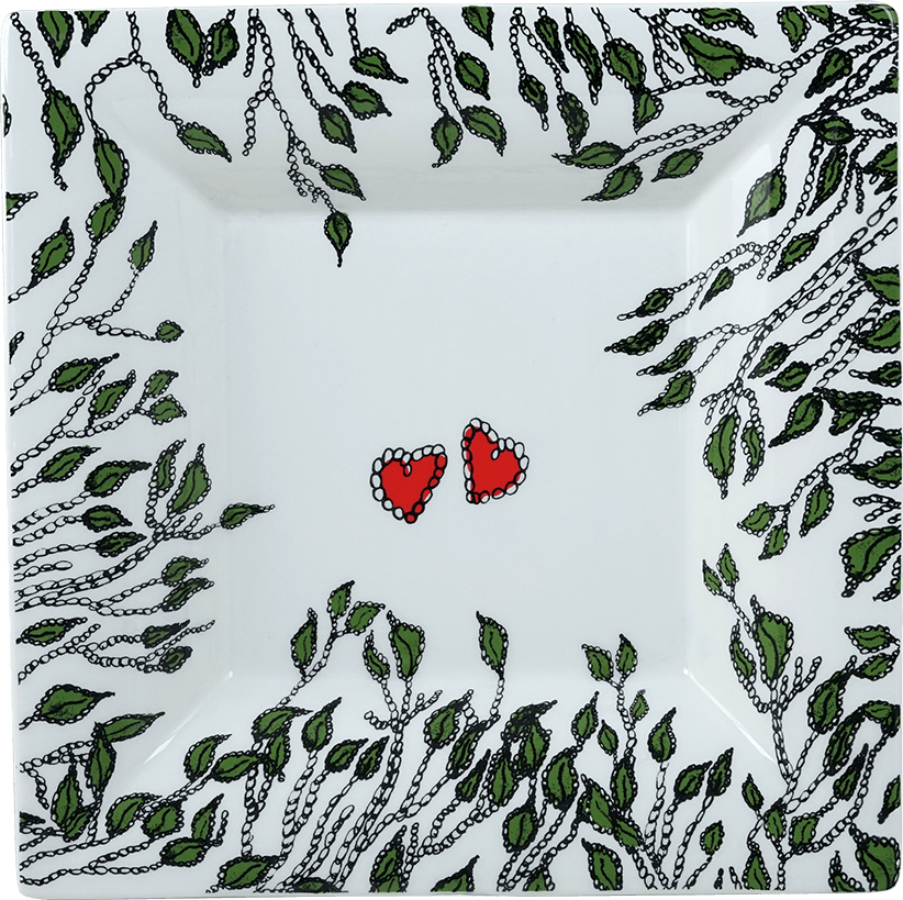 Square Candy Tray Xl, Heart