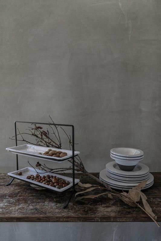 Tiered STand w/ 2 Trays 15"