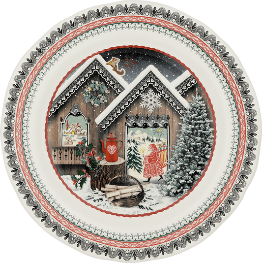 Dessert Plate Chalet Christmas 2024