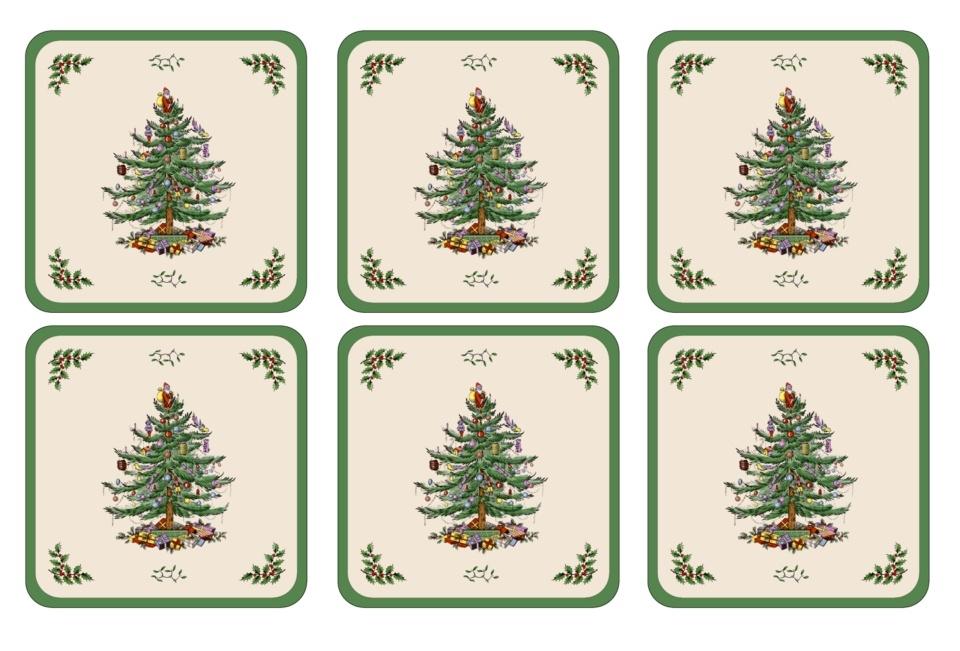 Christmas Tree Coasters - Set of 6