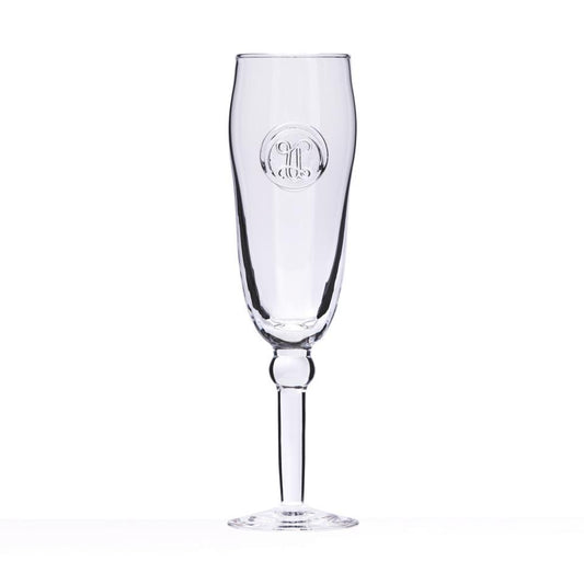 Champagne Flute -Hand Stamped Initial