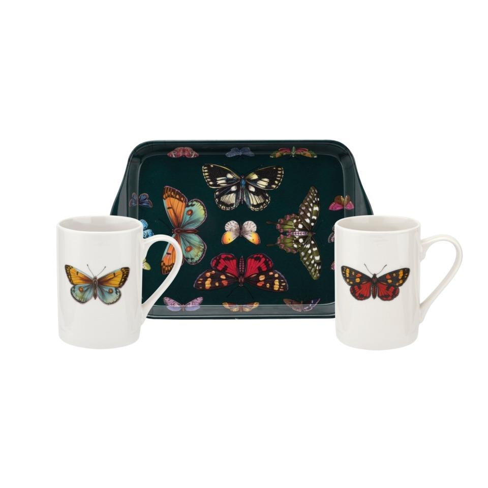 3 Piece Mug & Melamine Tray Set