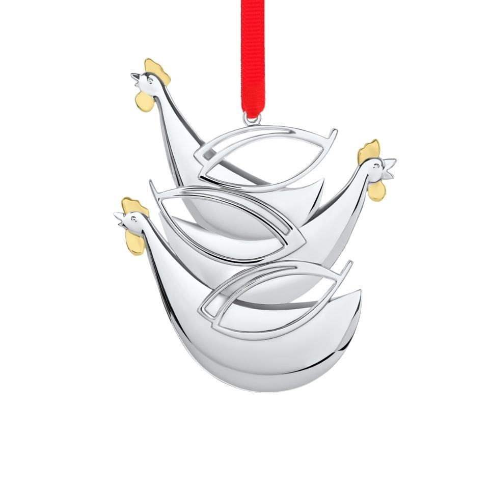 Twelve Days of Christmas Ornament: Three French Hens